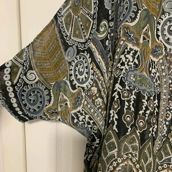 2x 100% polyester chiffon sheer overlay top from Avenue - Picture 3 of 3